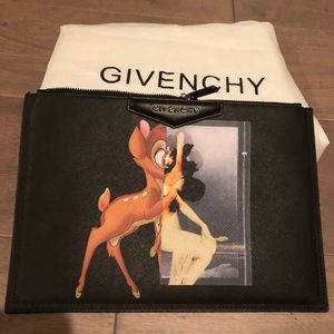 Bambi Print Clutch Black